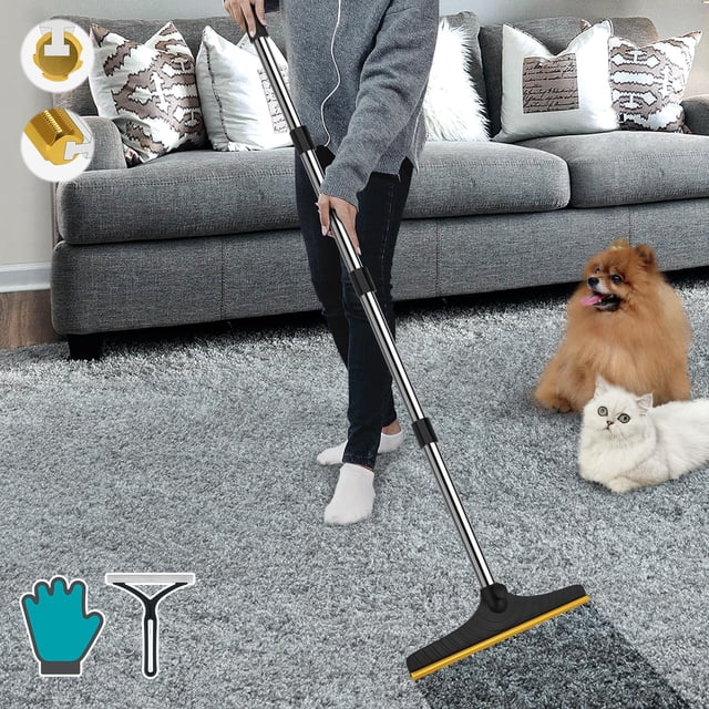 Rastrillo para alfombras B-Land para depilación de mascotas con mango de 150 cm