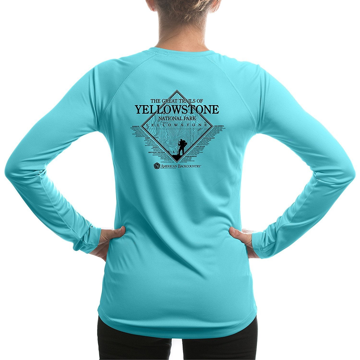 American Backcountry - Yellowstone National Park Women's UPF 50+ UV/Sun Protection Long Sleeve T