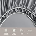 thumbnail image 5 of Nestl Twin Sheet Sets, 1800 Series Deep Pocket 3 Piece, Soft Microfiber Kids Bedding Set, GREY sheets, 5 of 8
