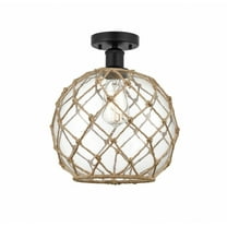 Innovations Lighting - Farmhouse Rope - 1 Light Semi-Flush Mount In Industrial