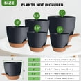 thumbnail image 2 of Katinyos 5Pack Self Watering Plant Pots with Drainage Hole and Water Storage, 7/6.5/6/5.5/5 inch Self Watering Planters, Self-Watering Indoor Planters for Flower, Plants, Herbs, Cactus, 2 of 9