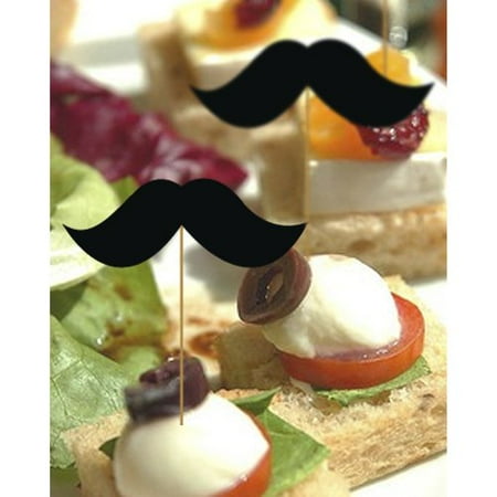 Way to Celebrate 2.5" Mustache Paper Picks, 36 count