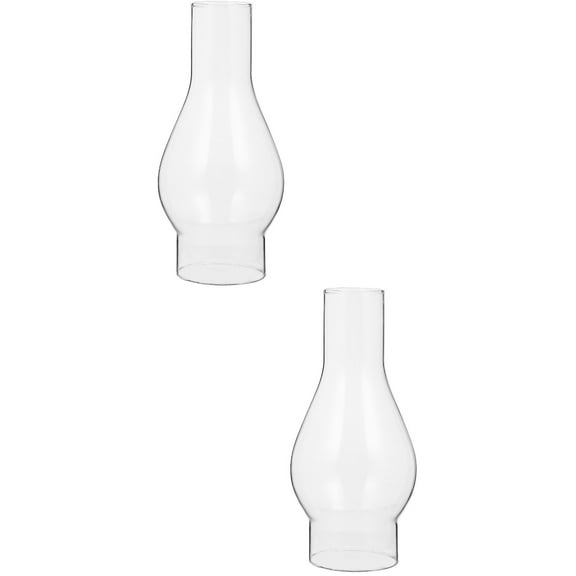 2pcs Clear Glass Chimney Lamp Shade Replacement Glass Oil or Kerosene Lamp Chimney Vintage Glass Lamp Chimney Home Decor 35mm