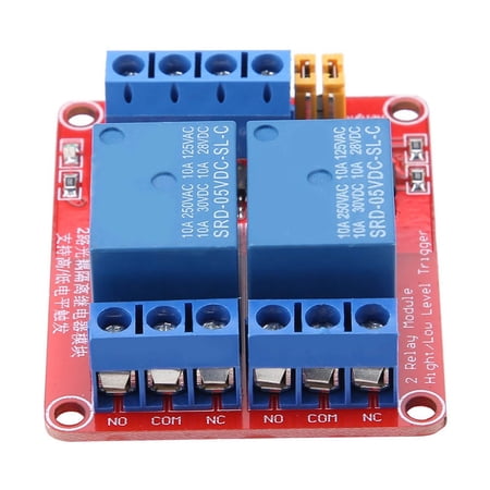 Generic 2 Channel Relay Module with Optocoupler Isolation, High and Low Level Trigger (5V) - Industrial Electrical Control Relay for Arduino/PLC Projects