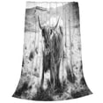 thumbnail image 2 of Bingfone Yak Print Flannel Fleece Blanket Throw Blanket For Bed,Sofa,Couch,Travel,Camping(50"X40"), 2 of 9