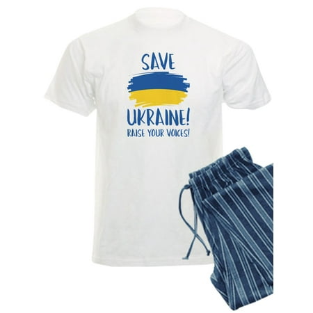 

CafePress - Save Ukraine Raise Your Voices - Men s Light Pajamas