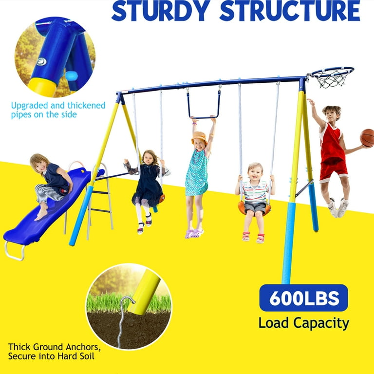 Concrete Securing Swing Set To Ground Slide How To Anchor Swing