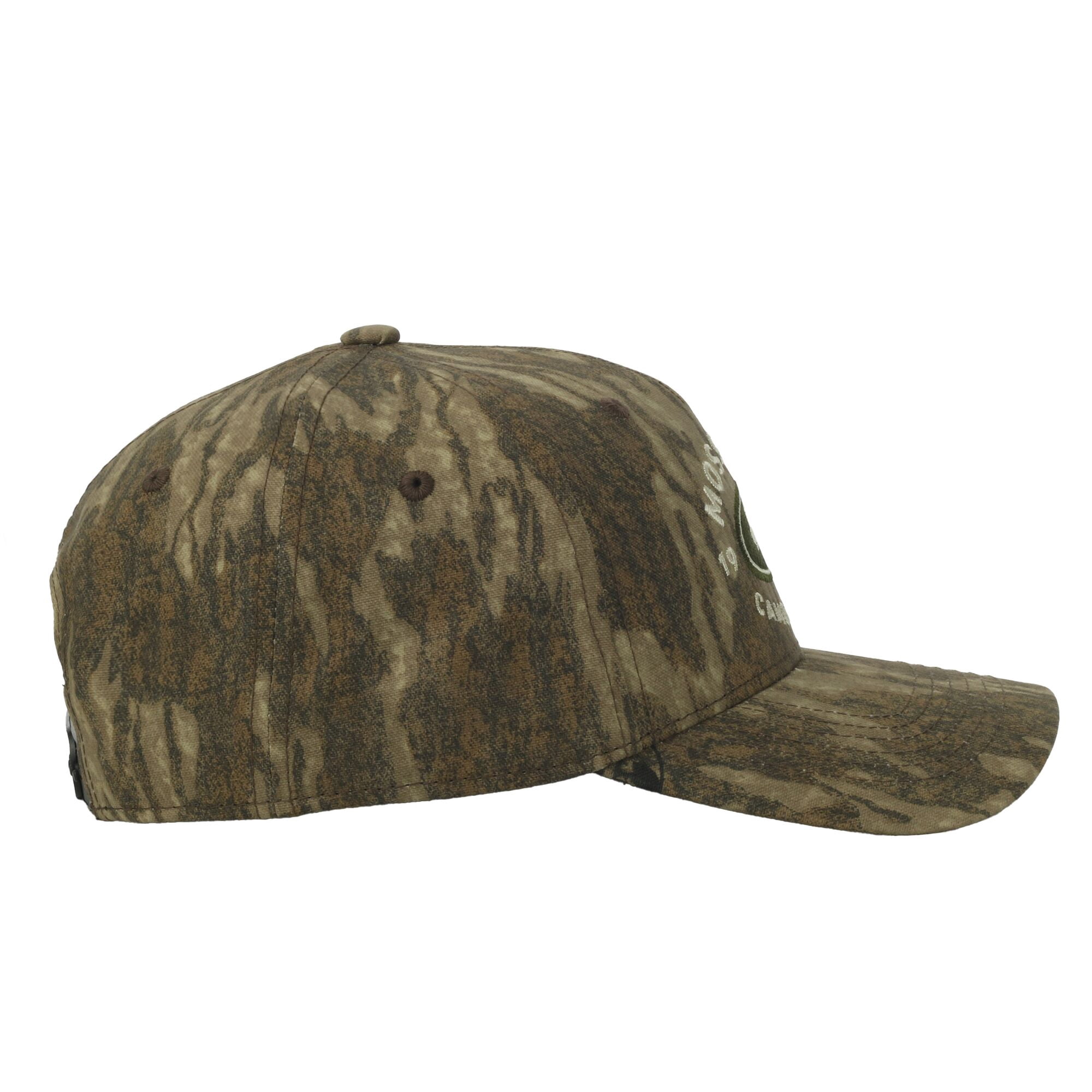 Mossy Oak® New Bottomland Camo 5-Panel Cap – Structured, Embroidered, Snapback, One Size