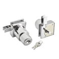 thumbnail image 1 of Showcase Display Cabinet Sliding Glass Door Lock+ 2pcs Key For 5-8mm Glass, 1 of 11