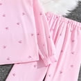 thumbnail image 5 of Girls Kids Back to School Outfits 10-12 Long Sleeve Button Down Shirts Pants Trendy Fall 2 Piece Lounge Wear Set 8-9 Years, Pink, 5 of 7