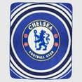 thumbnail image 4 of Forever Collectibles Chelsea Football Club Blue Circular Pattern Fleece Throws, 47.24 x 59.06", 4 of 4