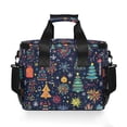 thumbnail image 7 of FORMRS Insulated Cooler Bag 24 Cans Capacity Soft Leakproof Lunch Box with Side Pockets, Dark Blue Christmas, 7 of 7