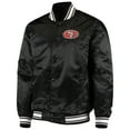 thumbnail image 2 of Men's Starter Black San Francisco 49ers Locker Room Satin Varsity Full-Snap Jacket, 2 of 4