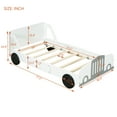 thumbnail image 6 of Harper & Bright Designs Twin Size Car-Shaped Platform Bed with Wheels, White, 6 of 9