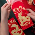 thumbnail image 2 of LCXmlly New Year Envelopes Smooth Surface Red Envelopes Wear Resistant Bright Color 6Pcs for 2024 Spring Festival New Year Money Gifting, 2 of 9