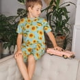 thumbnail image 4 of Balery White Polka Dot Sunflower A Conjunto de Pijama Infantil de Manga Corta con Estampado – Ropa de Dormir de Algodón Suave-3X-Large, 4 of 6
