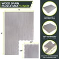 thumbnail image 3 of ProsourceFit Wood-Grain Puzzle Mat, 1/2" Thick EVA Foam Interlocking Floor Tiles, Slate Grey, 3 of 7