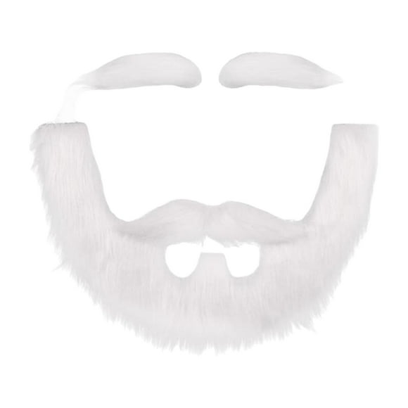 yuksok DIY Fake Beard Costume Accessories for Halloween Christmas Stage Performance white