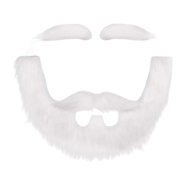 Barba postiza, disfraz, simulación de vello facial falso para Halloween, óperas, cumpleaños blanco