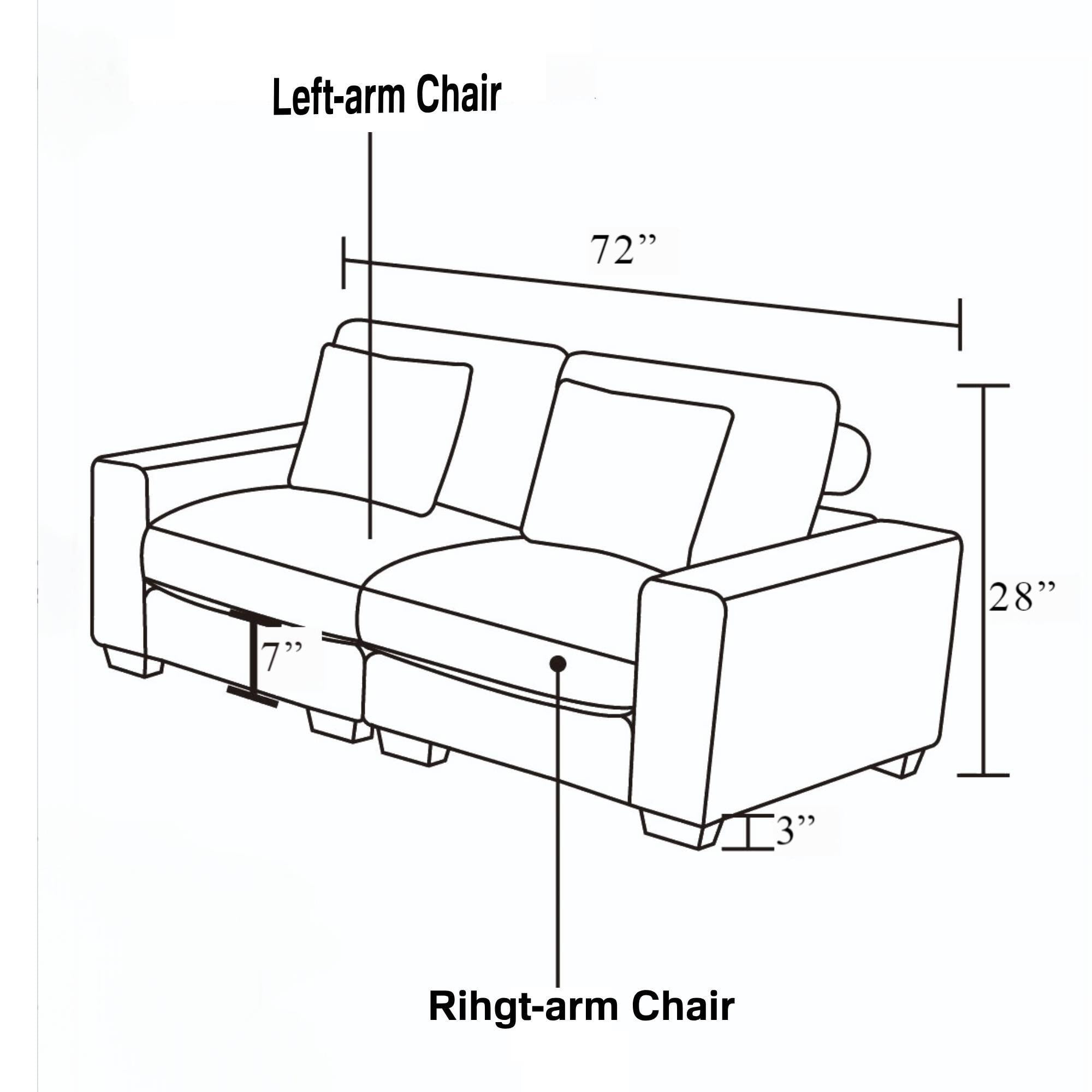 72" Loveseat Sofa, Modern Corduroy Sofa Couch with2 Pillows Small Comfy Couch for Living Room, Green