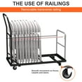thumbnail image 6 of Folding Chair Cart with Wheels,L-Shaped Folding Chair,300 LBS Load Heavy-Duty Metal Cart for 25 Chairs,Apply to Large Business Bonferences,Weddings and Various Events, 6 of 7