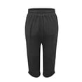 thumbnail image 5 of WERYOUNG High Waist Casual Knee Length Pants For Womens Elastic Waistband Loose Fit Summer Trousers With Pockets Versatile Bottom L, 5 of 5