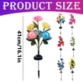 thumbnail image 3 of LED Solar Rose Lights Outdoor - Decorative Flower Stake Lights for Garden, Patio, Yard & Cemetery, IP65 Waterproof Artificial Rose Lamp, Solar-Powered Pathway Lighting, Warm Glow, Red 1PC, 3 of 5