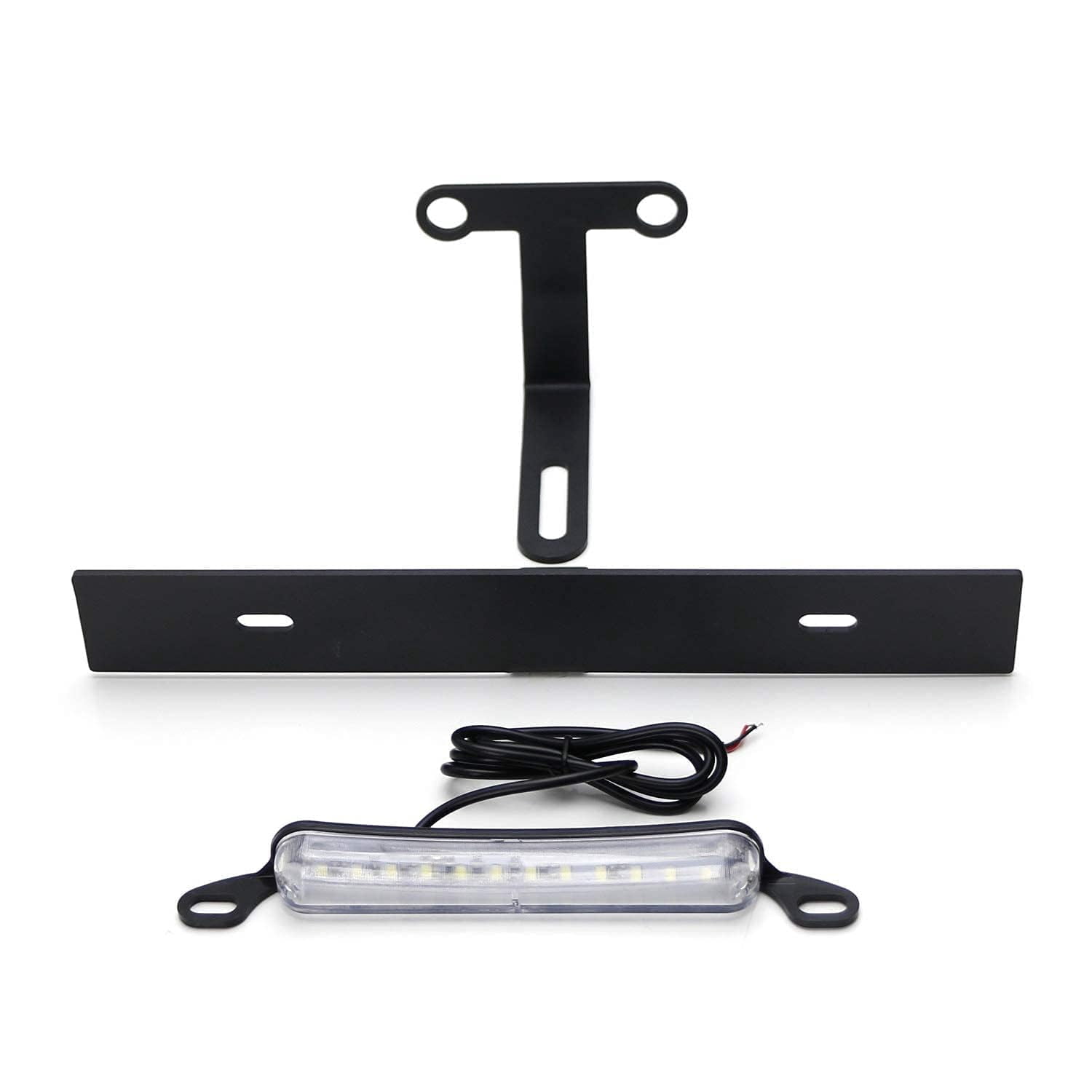 Rear Spare Tire Mount License Plate Relocator Bracket w/ 12-SMD LED License Plate Light For Jeep 2018-up Wrangler JL