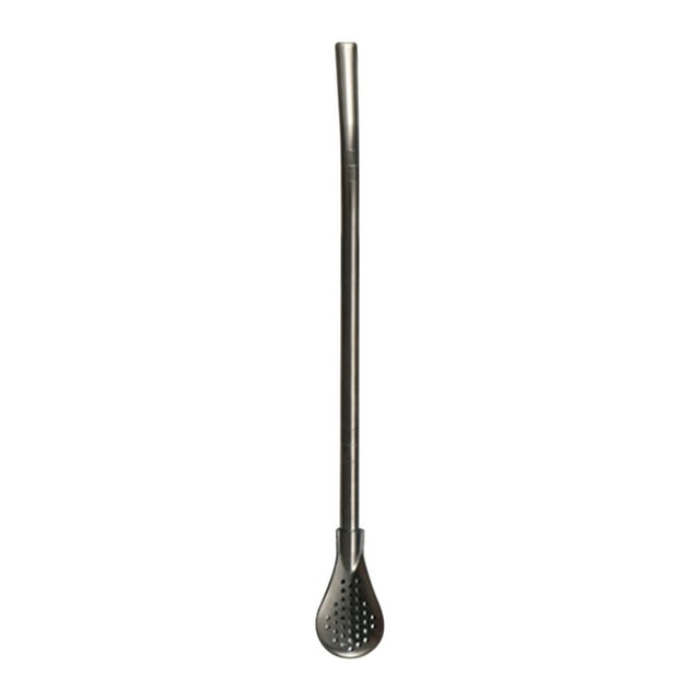 Summer Savings Kcavykas Kitchen Goodies,Stainless Steel 304 Detachable Straw Colander Tea Leaking Spoon Milk Tea Coffee Stirring Spoon