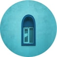 thumbnail image 1 of Ahgly Company Machine Washable Indoor Round Transitional Dark Turquoise Green Area Rugs, 3' Round, 1 of 7