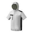 thumbnail image 4 of Summer Men's Cooling Fan Vest Short Sleeve Hooded Top Air Conditioning Fans Vest Electric Cool Vest, 4 of 7