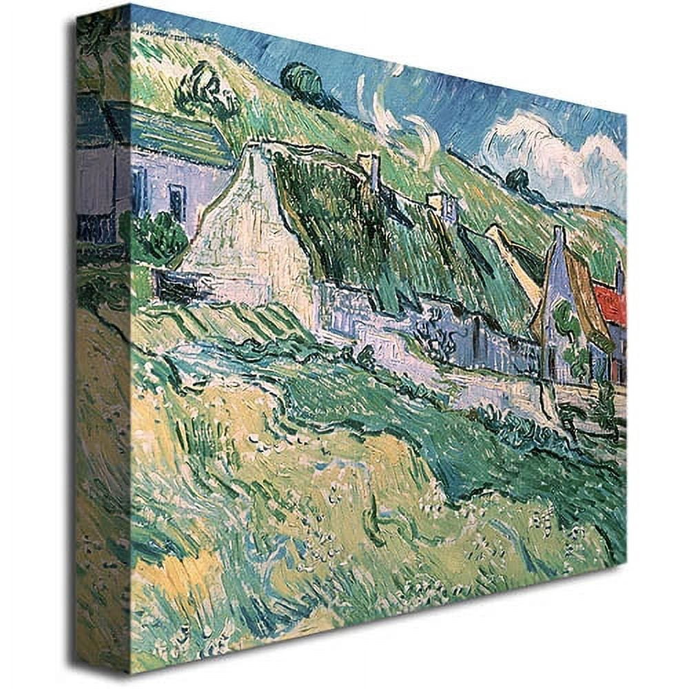 Trademark Fine Art "Cottages at Auvers-sur-Oise 1890" Canvas Wall Art by Vincent van Gogh
