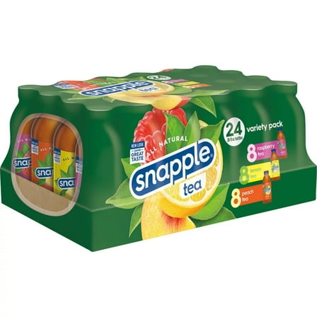 Snapple Tea Variety Pack, 20 Fluid Ounce (Pack of 24)