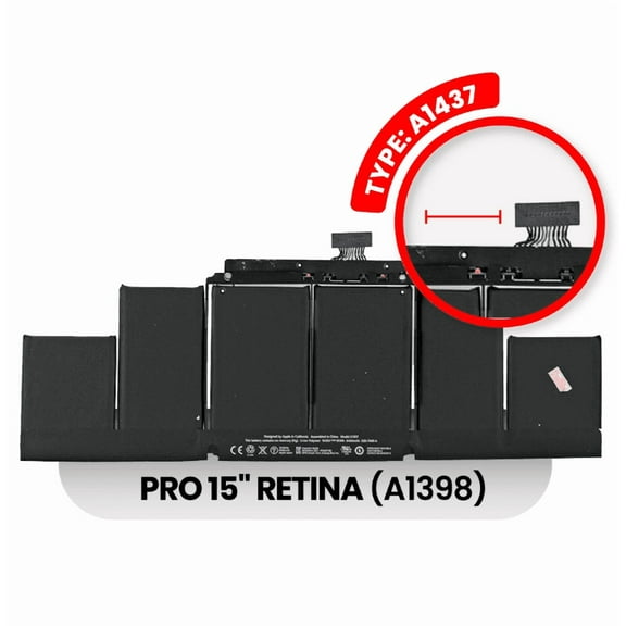 Replacement Battery A1417 Capacity 10.95V/95WH Compatible with Apple MacBook Pro 15" A1398 (2012-2013) Retina