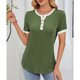 thumbnail image 5 of mfyjkho Tops Casuales Para Mujer, Camiseta De Verano De Color Liso Con Cuello Redondo Para Mujer Tops De Gimnasio Para Mujer Xxl, 5 of 7