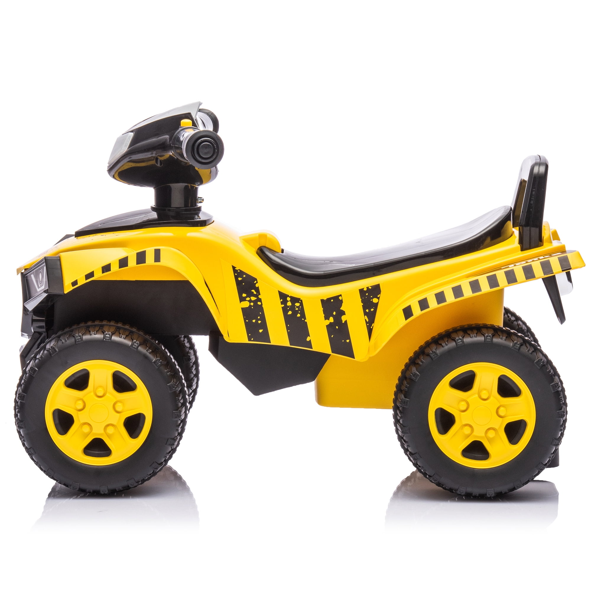 Tonka: Quad Push Car - Yellow - Foot-To-Floor Ride-On Toy, 4 Wheeled ATV Vehicle, Reastic Engine Sound, Walker Handle, Licensed, Toddlers & Kids 12mo+