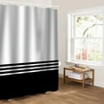 thumbnail image 5 of Black White Striped Bathroom Curtain 72 Inch Shower Curtain with Hooks, Modern Abstract Art Aesthetics Waterproof Polyester Bath Curtain Washable Bathtub Curtain 48''x 72'', 5 of 6