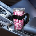 thumbnail image 5 of 40oz Tumbler,Pink Breast Cancer Insulated Tumblers with Removable Handle,Stainless Steel Double Vacuum Coffee Tumbler Cup with Straw for Home,Office,Travel,Party, 5 of 5