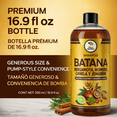 thumbnail image 5 of Batana Oil Shampoo w/Bergamota,Rosemary, Cinnamon,Aloe Vera & Ginger–Nourishing & Moisturizing–16.9 fl oz,Salt-Free,Paraben-Free,For Dry & Thinning Hair,Unisex,Supports Healthy-Looking Hair & Fullnes, 5 of 11