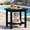 BLACK, variant on Cobiod 14 x 18.4 Inch Double Tier All Weather Patio End Table HDPE Outdoor End Table for Porch Lawn Poolside Fire Pit Durable Fits Adirondack Chairs,white