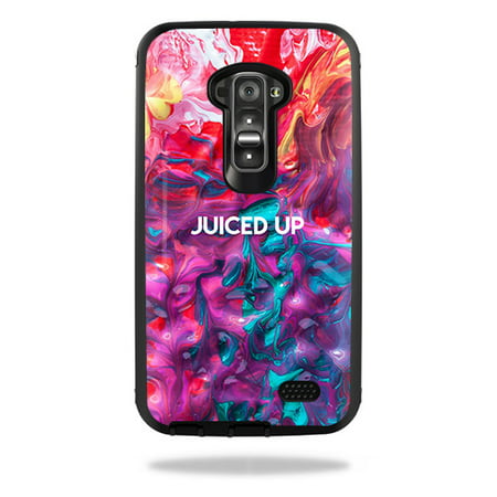 MightySkins Skin Compatible With OtterBox Defender LG G Flex Case – Juiced Up | Protective, Durable, and Unique Vinyl Decal wrap cover | Easy To Apply, Remove, and Change Styles | Made in the (Best Juice Defender Settings)
