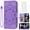 Purple, variant on Asuwish Compatible with Cricket Debut S2 U380AC/AT&T Calypso 4 U380AA Wallet Phone Case and Tempered Glass Screen Protector Flip Credit Card Holder Stand Mandala Flower Cell Cover for Women Men Blue