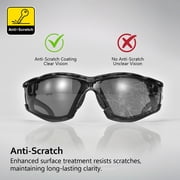 SAFEYEAR Anti Fog Tinted Safety Glasses For Work,With Scratch Resistant,UV 400,Impact Resistant.EN166 Certified Protective Goggles- For DIY, Lab Chemistry, Cycling Sports Sunglasses (Three Colors)