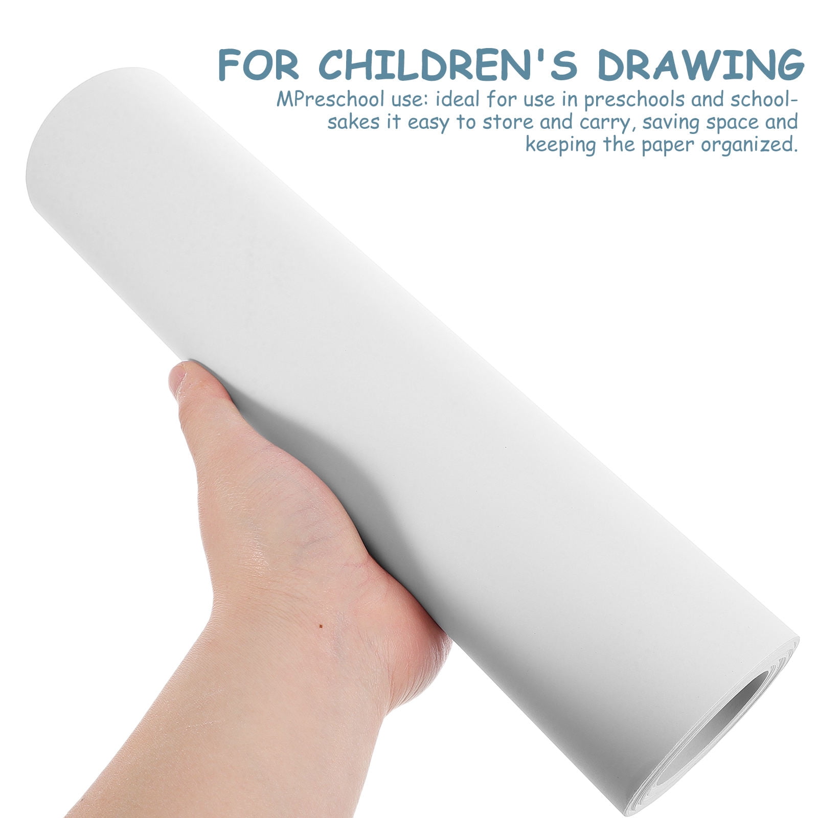 unbranded Large White Paper Roll For Drawing Kids Art Roll Preschool Craft Paper Thick Sketch Paper Roll For Painting For School And Home Use
