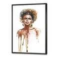 thumbnail image 3 of Designart 'Portrait of Afro American Woman XIII' Modern Framed Canvas Wall Art Print, 3 of 5