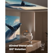 Yaber T1 Pro Smart Projector, WiFi6 & Bluetooth, Built-in Streaming, Turbo Sonic Bass, Auto Focus & Keystone, Native 1080 FHD w/ HDR10, 180° Rotatable