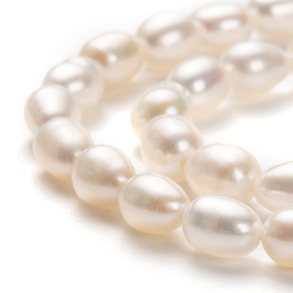 Grade AAA Natural Cultured Freshwater Pearl Beads Strands Rice White 5x4mm Hole: 0.5mm about 70pcs/strand