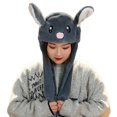 thumbnail image 1 of B Kids Winter Hat With Inflatable Ear Muffs And Hooded Scarf In One Made From Soft Faux Fur With Rabbit Ear Design For Warmth And Comfort During Cold Seasons Ideal For Outdoor Activities 1, 1 of 2