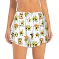 thumbnail image 2 of Gukieu Kawaii Mexican Avocado Print Women's Sports Shorts with Drawstring Elastic Waistband for Running, Yoga, Fitness-Small, 2 of 7