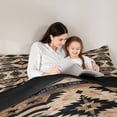 thumbnail image 6 of Manfei Hippie Aztec Bedding Full Comforter Set, Pale Brown Down Comforter, Bohomian Western Reversible Duvet Insert, Microfiber Room Decoration, 3 Pieces, 6 of 9